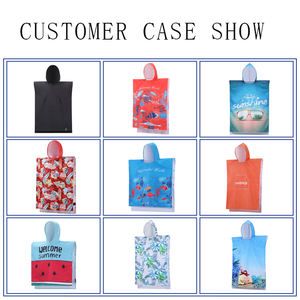 Poncho de toalla con estampado personalizado para niños, toalla sin arena con capucha, Poncho de <span class=keywords><strong>playa</strong></span> de microfibra para Surf - Product Image 6