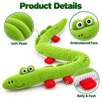 Jouet pour chien en peluche extra long avec 3 points sonores pour les jeux de traction