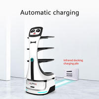 Robot Serveur Panda Intelligent Commercial pour la Réduction des Coûts de Main-d'œuvre, Robot de Livraison de Repas Automatique Évitant les Obstacles pour Restaurants et Hôtels