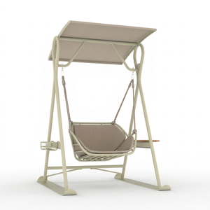 Silla Colgante Moderna de Aluminio para Exteriores con Cojín Impermeable para 1 Persona - Product Image 1