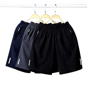 Custom Logo Mens Quick Dry Polyester Shorts Wholesale Gym Fitness Workout Running Shorts Zipper Pockets OEM Breathable Sports - Product Image 2