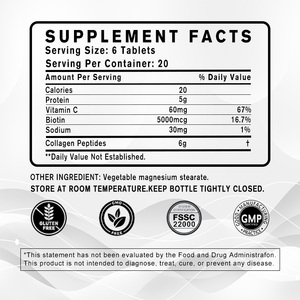 เฮิร์บไลฟ์ หรือผลิตภัณฑ์เสริมอาหารแบบปรับแต่งได้ ช่วยบำรุงผม เล็บ และผิวให้แข็งแรง ไบโอตินและวิตามินซี คอลลาเจนเปปไทด์ชนิดเม็ด - Product Image 3