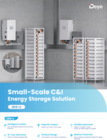 Système solaire commercial Deye BOS-A avec rack de batteries modulaire 215 kWh, armoire BESS haute tension pour micro-réseau