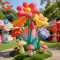 Décorations de scène, ballons gonflables en forme de fleurs, plantes gonflables géantes pour événements et festivals en plein air