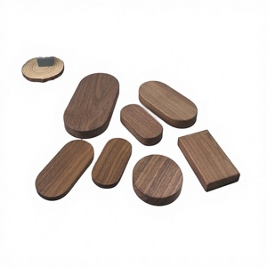 Base de Madera Maciza de Nogal Negro Norteamericano para Exhibición, Bandeja para Manualidades, Adorno de Escritorio, Adornos Ovalados Pulidos - Product Image 2