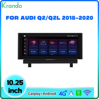 Krando Pantalla Multimedia Android de 10.25 Pulgadas para Auto, para Audi Q2 Q2L 2018-2020, Unidad Principal Android Auto Carplay, 4G WIFI DSP, Estéreo para Auto