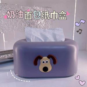 Creative Dog Face Tissue Box Cream White Multipurpose Desktop Storage For Living Room Home Office Decor - Product Image 2