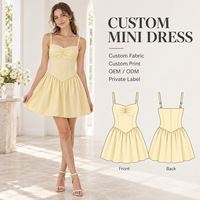 Robe mini décontractée pour femme en tissu lisse, avec buste froncé, bretelles spaghetti, col cœur et coupe trapèze froncée, vente en gros