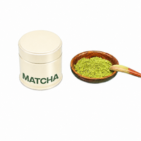 Boîte en fer blanc personnalisée pour matcha avec couvercle à clipser pour emballage de thé en vrac et poudre de matcha, vente en gros directe usine
