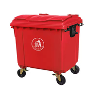 Poubelle à couvercle roulant en plastique vert écologique de 120 L pour usage extérieur en jardin, design rectangulaire, prix de gros
