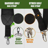 Sangle de sac de golf rembourrée, sangle d'épaule de remplacement, robuste, avec fermoir réglable, accessoires pour sac de golf