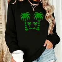 Transfert de strass thermocollant personnalisé motif cocotier pour T-shirts