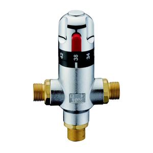 Beelee ตลับทองแดง G1/2 "ปรับอุณหภูมิ Thermostatic วาล์วผสมสำหรับระบบพลังงานแสงอาทิตย์ - Product Image 1