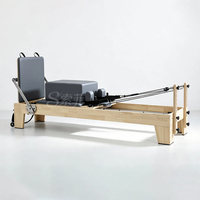 Appareil de Pilates Reformer en Bois de Chêne Durable de Haute Qualité, Équipement de Fitness pour Gym, Machine Classique Économique, Couleur et Logo Personnalisables