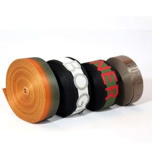 Tùy chỉnh Nylon dệt <span class=keywords><strong>Jacquard</strong></span> dây đeo vải băng <span class=keywords><strong>Jacquard</strong></span> Logo tái chế Nylon dệt vải ban nhạc cho túi thắt lưng - Product Image 2