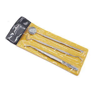 3-Mảnh Thép Không Gỉ Probe Scaler Lưỡi Cạo Miệng Gương Kẹp Nha Khoa Vệ Sinh Răng Miệng Nha Sĩ Công Cụ Thiết Lập Cụ - Product Image 1