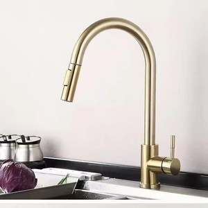 <span class=keywords><strong>Robinet</strong></span> de cuisine extractible monocommande en acier inoxydable 304, finition brossée, avec cartouche céramique, <span class=keywords><strong>pour</strong></span> montage sur plan, style luxe léger, <span class=keywords><strong>pour</strong></span> le commerce extérieur - Product Image 2