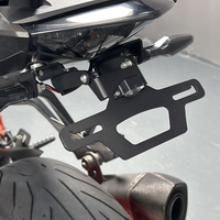 Support de plaque d'immatriculation universel noir en acier inoxydable TECO pour moto, compatible 1290 Super Duke GT 2016-2024, Nouveauté, Garantie 1 an