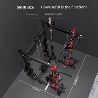 Machine Smith multifonctionnelle pour usage domestique avec support Pec Fly et support pour squats - Équipement d'entraînement de force tout-en-un pour les bras et le corps entier