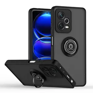 Nhà Máy Giá 360 từ vòng chân đế trường hợp đối với Redmi 13C, lưu ý 12 Pro Slim chống sốc Matt điện thoại Bìa