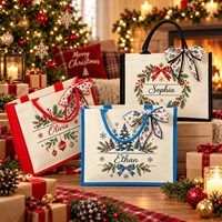 Sac cadeau de Noël personnalisé, sac de shopping imprimé sur mesure pour les fêtes, les magasins de détail et la distribution de cadeaux