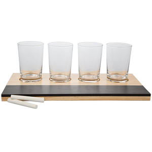 Excelente Juego de Degustación de Cervezas, Juego de Vasos de Cerveza Artesanal Pilsner de 4 oz con Paleta y Pizarra - Product Image 3