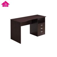 Bureau d'ordinateur blanc moderne avec tiroirs et étagères pour imprimante, table d'étude et de travail pour petit espace, bureau à domicile en bois