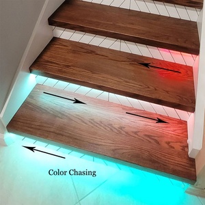 Controlador de música inteligente con aplicación <span class=keywords><strong>Wifi</strong></span>, kit de lámpara de pared de escalera de persecución de color RGB con sensores de movimiento AC Pir, tiras de luz <span class=keywords><strong>Led</strong></span> empotradas de 24V - Product Image 5