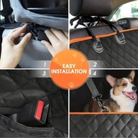 Housse de siège arrière pour chien imperméable, anti-rayures, antidérapante, en tissu Oxford, pour voitures, SUV, style hamac, à carreaux