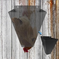 Conque de contention robuste en métal pour volailles, à dos plat, pour la mise à mort et le sanglantage des poulets, dindes et canards, outil de boucherie en gros