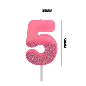 2025 Popular Hot Selling Golden 0-9 Number <b>Candles</b> New Year Home Decoration Smokeless Paraffin Wax for Birthday Parties - Product Image 4