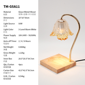 Lampe de table en cristal doré avec abat-jour à volants, alimentation secteur, LED blanc chaud doux, bouton poussoir, taille moyenne, décoration moderne pour chambre à coucher, CRI 90 - Product Image 6