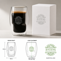Verres à café à double paroi épais et transparents, résistants à la chaleur, pour cappuccino, latte, thé, jus, lait