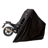 Abri de moto Aoshuna CPS, tente de protection extérieure en tissu Oxford 600D, toit en arche, structure métallique, pare-soleil pliable pour