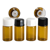 Vente en gros – Flacons compte-gouttes miniatures en verre de 1 ml, 2 ml, 3 ml, 4 ml, 5 ml – Petits flacons d'huile essentielle – Échantillons de flacons de sérum