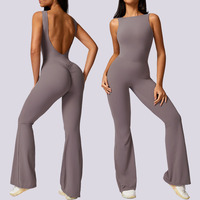 Vêtements de sport vendeurs en gros Conjuntos Deportivos Mujer 78 Polyamide et 22 Elasthanne évider Body Spandex Jumpsuit