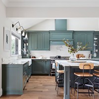 Kabinet dapur Modern kabinet dapur kayu solid abu-abu set lengkap lemari dapur modular kustom dengan lampu Led