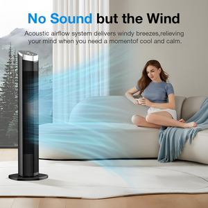 <span class=keywords><strong>Ventilateur</strong></span> tour <span class=keywords><strong>silencieux</strong></span> intelligent <span class=keywords><strong>sans</strong></span> <span class=keywords><strong>pales</strong></span> avec LED, télécommande, pour l'été, à poser au sol - Product Image 4