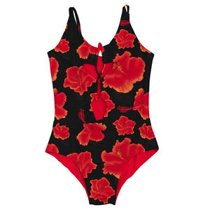 Costume da Bagno Intero Hawaiano per Donne, Bestseller con Spalline Regolabili, Design Floreale Personalizzato, <span class=keywords><strong>Bikini</strong></span> Traforato per Ragazze - Product Image 6