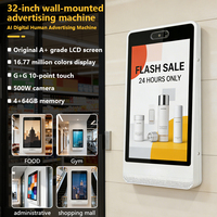 Écran LCD publicitaire numérique Android 32 pouces avec IA, affichage numérique humain, écran tactile vocal, kiosque en libre-service, lecteur multimédia professionnel