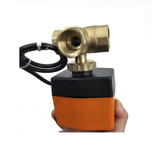 AC 230V DN20 3/4 ''3 vie controllo a 3 punti valvola a sfera motorizzata in ottone <span class=keywords><strong>valvole</strong></span> di controllo del flusso di trattamento delle acque HVAC - Product Image 3