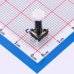 TSA06131-160B332CA-003E Tactile <b>Switch</b> Through hole-4P,6.1x6.1mm <b>Switch</b> Single Pole Single Throw Round Button 1.8N 6.1mm - Product Image 1