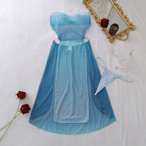 BOON Nuevo Estilo Europeo Americano Transfronterizo, Lencería Erótica Pura de Malla Transparente, Sin Tirantes, Cuello Halter, Espalda Descubierta, Ajustada al Cuerpo, Sexy - Product Image 2