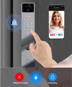 Tuya Smart Wifi 3D Reconocimiento facial Puerta DE ACCESO <span class=keywords><strong>Lo</strong></span> Cerradura de puerta inteligente con cámara y huella digital - Product Image 2