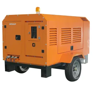 750 740 cfm portable diesel rotary air compressor 10 bar 177cfm screw