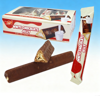 Bonbons OEM Vente en gros Marque privée personnalisée Enrobage croustillant halal Biscuits Bâton Grain Chocolat blanc Sandwich Biscuits Bar ODM