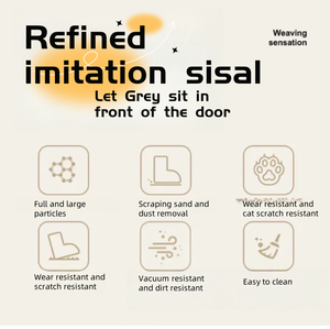 2025 nouveau Style moderne Imitation sisal mur à mur <span class=keywords><strong>tapis</strong></span> imperméable Tatami <span class=keywords><strong>tapis</strong></span> pour salon chambre portes d'entrée canapés - Product Image 2