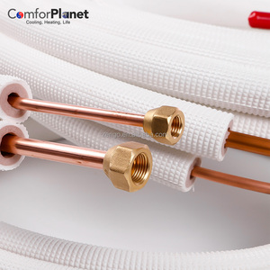 Kit de tuyauterie CVC : Paire de tubes en cuivre isolés jumeaux 3M-30M pour climatiseur split - Product Image 1