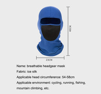 Vente en gros, Protection UV extérieure, maille, bouclier facial, hiver chaud, un trou, couverture complète du visage, cagoule chapeau pour hommes femmes