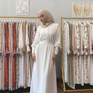 Abiti Modesti in Chiffon Stile Francese per l'EID, Eleganti Vestiti Lunghi Musulmani di Alta Qualità, Abbigliamento Islamico per Donne, Abaya - Product Image 2